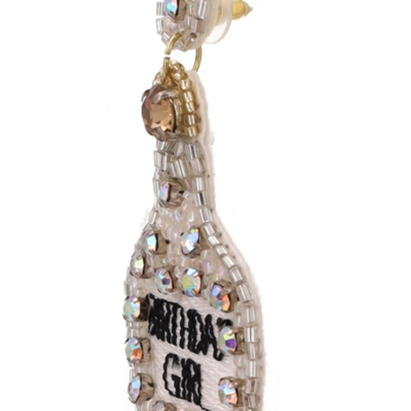 Beaded Birthday Girl Earrings - Picture 2 of 2